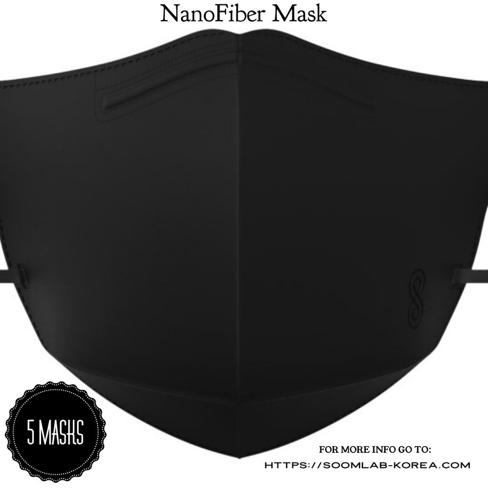 Mask, Black, Hyper-Purifying Breathing NanoFiber